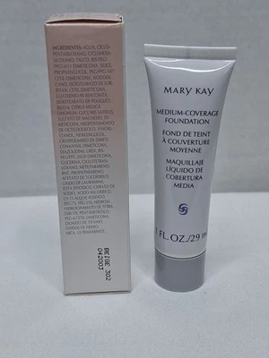 Mary Kay Medium Coverage Foundation Beige 302 Gray Lid 042003 Normal - Oily Skin - Image 1 of 4