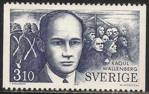 Schweden #1643 (A504) ss postfrisch - 1987 3,10k Raoul Wallenberg, Diplomat in Budapest - Bild 1 von 1
