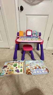 Touch & Learn Activity Desk by VTech Works Great Pink And Purple Great For PreK - Image 1 of 4