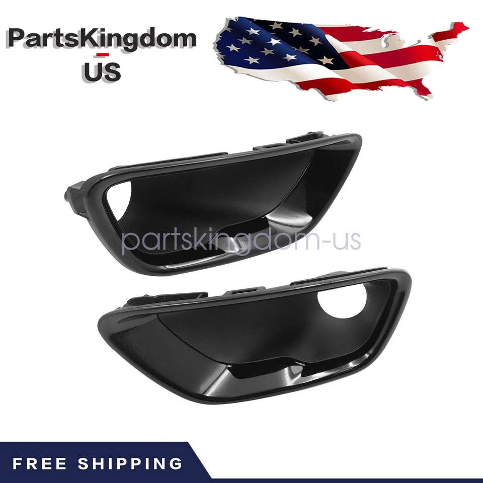 Пара черных ободков для противотуманных фар для Jeep Grand Cherokee 2017-2021 годов выпуска - Изображение 1 из 4