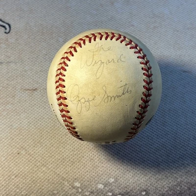 Ozzie Smith Signed & Inscribed "The Wizard" RONLB Baseball JSA COA - Image 1 of 4