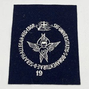 Vintage Saint St Bonaventure Sweater Pocket Patch 3.75” X 3.75” - Picture 1 of 3