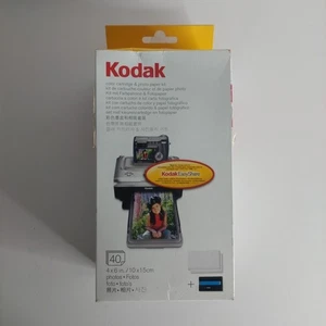 2 x Kodak EasyShare PH-40 Colour Cartridge & Photo Paper Kit 4 x 6 New - Picture 1 of 8