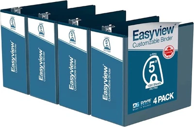 Easyview Premium 3-Ring Binders with Clear-View Covers and D Rings, Binders f... - Image 1 of 4