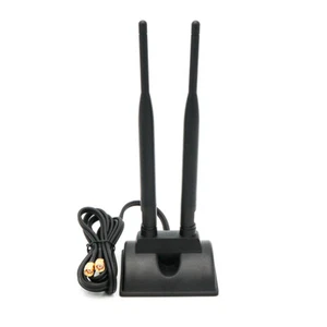 UK- Dual Band WiFi Router Dual RP-SMA Male Signal Booster Antenna 6dBi Network - Afbeelding 1 van 7