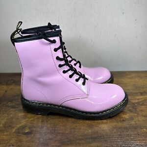 Dr. Martens Rare Purple 1460Y patent leather 8eye Boots Women's Size 6