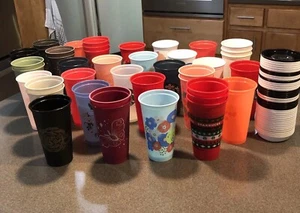 Huge Lot Collection Starbucks Holiday And Regular Reusable Hot 42 Cups 40 Lids - Picture 1 of 11