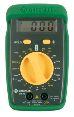 Greenlee DM-40 DMM, 600V AC/DC con temperatura Foto 1 de 4