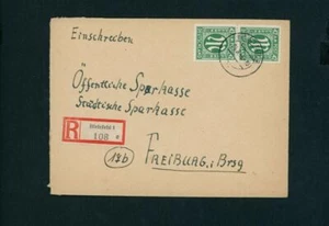 Ocupación aliada franqueo múltiple Michel número 42 carta certificada 1946 - Imagen 1 de 2