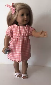Handmade Outfit for 18" Doll American Girl Our Generation Dress Sandals Orange - Picture 1 of 13