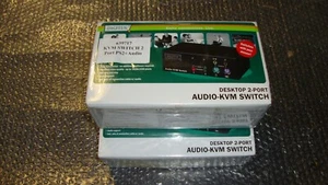 DIGITUS Audio-KVM Switch Desktop 2-Port 1920x1440 200Mhz - Bild 1 von 3