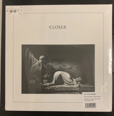 JOY DIVISION CLOSER 40TH ANNIVERSARY LIMITED EDITION CRYSTAL CLEAR 180G VINYL  - Image 1 of 3