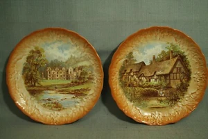 lot 2 old vtg antique plates Ann Hathaway's  Cottage Abbotsford  Staffordshire  - Picture 1 of 5