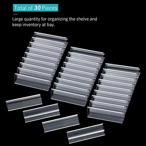 Open BoxPlastic Label Holder Wire Shelf Label Holder 3 x 7/8 Inches Clip on Tag - Picture 1 of 8