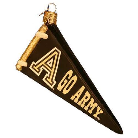 Army Black Knights Glass Christmas Ornament - Pennant Cover