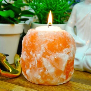 Himalayan Salt Tealight Candle Holders (Pack of 2) – Natural & Authentic - Picture 1 of 10
