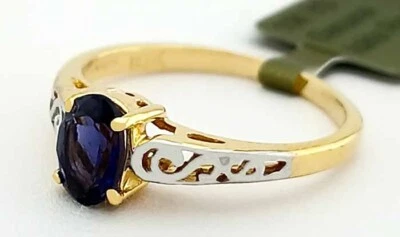 ANILLO OLITA GENUINO 0,67 quilates ORO 10k - Valoración de certificado gratuita - Nuevo con etiquetas Foto 1 de 4