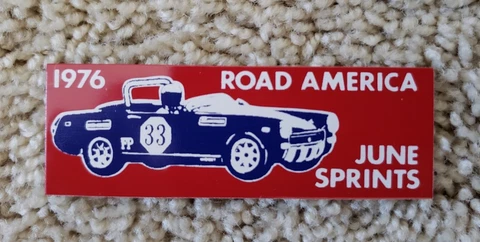 Road America 1976 June Sprints Road Races Dash Plaque Elkhart Lake SCCA SVRA Cover