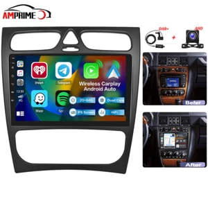 2+64GB Android 13 GPS Autoradio CarPlay Für Mercedes Benz C Klasse W203 W209 DAB - Bild 1 von 24
