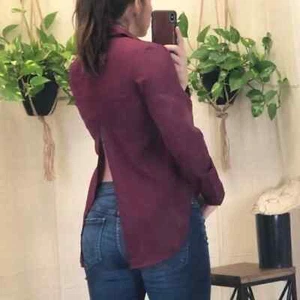 Kas Design Maroon Split back long sleeve blouse XS - Picture 1 of 8
