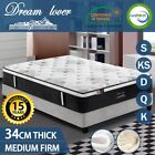 Queen Double King Single 9 Zone Mattress Natural Latex Pocket Spring Memory Foam