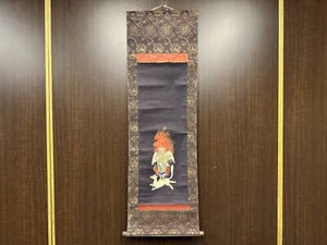 Y8720 KAKEJIKU Buddhist painting Karasu Tengu Fox Japan antique hanging scroll - Picture 1 of 10
