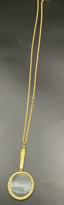 Vintage Gold Tone 18" Chain Necklace with 3 1/4" Magnifying glass - Image 1 of 4