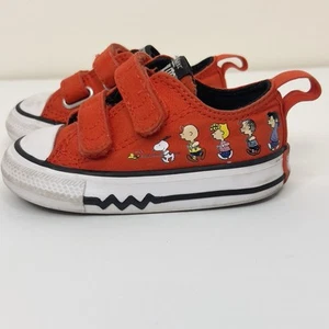 Zapatos de bebé Converse X Peanuts Infant Chuck Taylor All Star rojo Snoopy talla 4 - Imagen 1 de 16