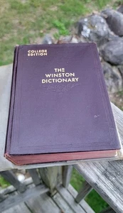 Vintage 1942 The Winston Dictionary College Edition Hardcover With Protector - Imagen 1 de 13