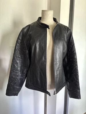 Jaqueta de couro preta feminina Avirex GRANDE  - Imagem 1 de 4