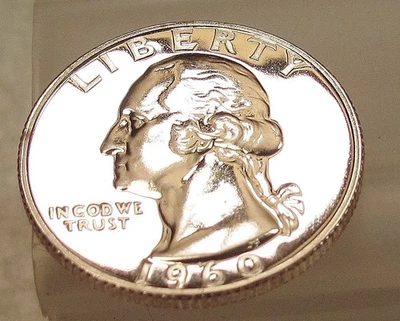 1960 Choice Proof Quarter 90%  Blazing Mirrored Surfaces #1118 ~ 8 - Image 1 of 2