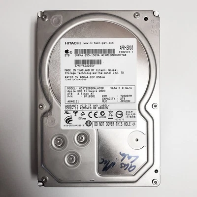 Hitachi Apple Festplatte, 2 TB, 3,5", SATA, HDS722020ALA330, aus iMac 2010 - Bild 1 von 4