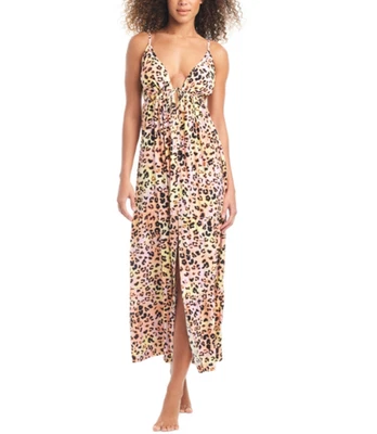 Bar Iii 女式动物印花游泳遮瑕长裙游泳尺寸 XL 7208 — 第 1/2 张图片