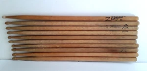 Vintage 10 Mix Drum Sticks Holzspitzen 5A, 7A - Bild 1 von 3