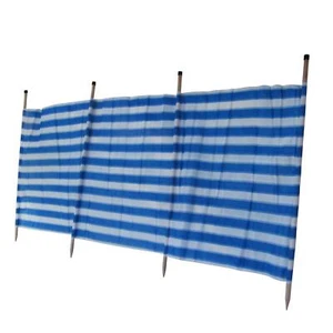 Paravento Campeggio Spiaggia con 4, 5, 6, 9 o 12 Pali in Legno da 2,3M - 8,2M - Foto 1 di 21