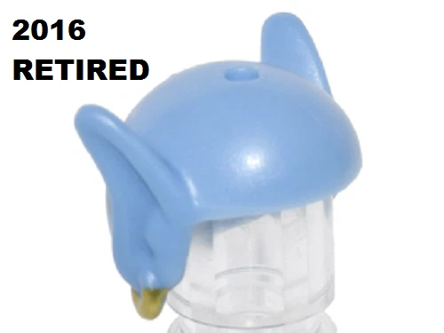LEGO Minifigure Blue Ears Space Head Helmet Bald Alien Marvel Gold Earing Disney - Image 1 of 1