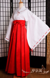 Inuyasha Kikyou Kikyo Cosplay Kostüm Kleidung Kimono Costume Anime Miko Fuku