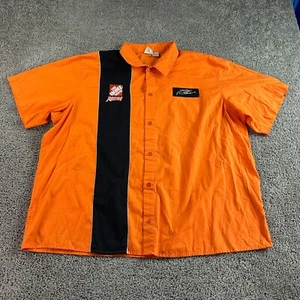 Winners Circle Tony Stewart Shirt Mens 2XL Orange Black #20 NASCAR Button Up* - Picture 1 of 15