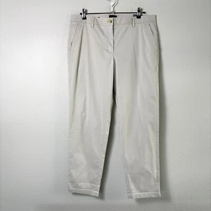 Talbots Relaxed Chino Pants Size 12 Tan Beige Ankle Casual Preppy NWT - Picture 1 of 13