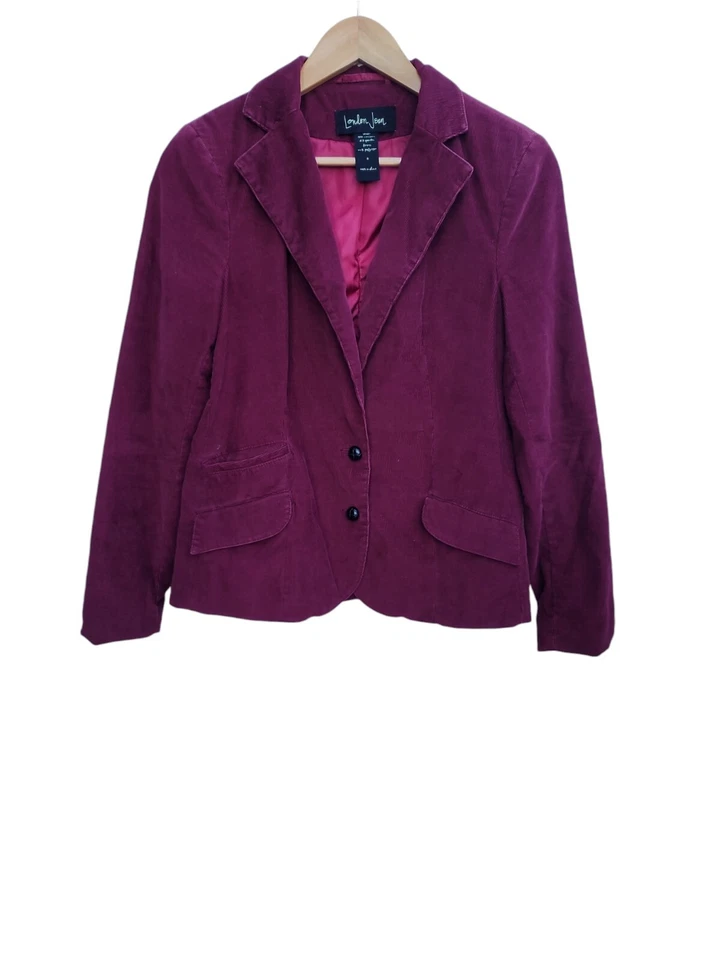 Chaqueta Blazer London Jean Granate Pana Elástica Talla 6 Foto 1 de 4