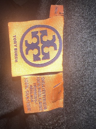 Abito Tory Burch nero tinta unita senza maniche in lana con cravatta al collo taglia small