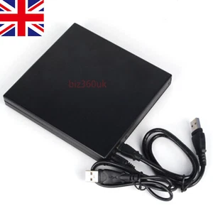 USB 2.0 Slim External Case Enclosure for 12.7mm SATA CD DVD Burner Optical Drive - Photo 1/9