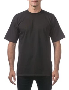 Men's Heavyweight Cotton Crewneck T-Shirt Pro Club 3 Pack Tee Bulk Solid Blank - Picture 1 of 15
