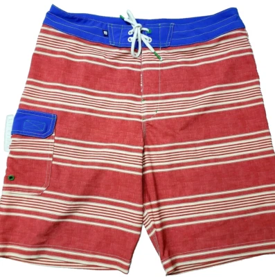 Pantalones Cortos de Playa Sperry Topsider Para Hombre Talla 32 Rayas Rojas Cordón Elastizados Foto 1 de 4