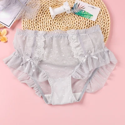 Lady Lace Underwears Lolita Knickers Briefs Japanese Mesh Loose Casual Soft Cosy - Image 1 of 4