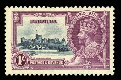 [BERMUDA] 1935 SG 97k ‘Kite & Vertical Log’ error (MLH) - Image 1 of 3