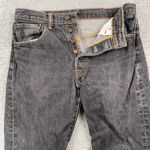 Jeans Levis 501 Para Hombre 32x32 Negro Botón Mosca Calce Recto Original Clásico 31x29 - Imagen 1 de 11