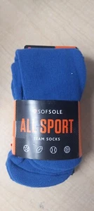 SOF SOL Athletic Performance Sock 2 PR. BLUE LARGE UNISEX WOMEN 10-13 MEN 8-12.5 - Picture 1 of 2