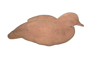 RARE Loon Lake Decoy Life-size Wood Duck Hen Waterfowl Sculpture Unpainted Blank - Picture 1 of 4
