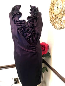 NUEVO CON ETIQUETAS XSCAPE Mujer Berenjena Talla 18W Plus Cintura Imperio Vestido Boda Fiesta - Imagen 1 de 21